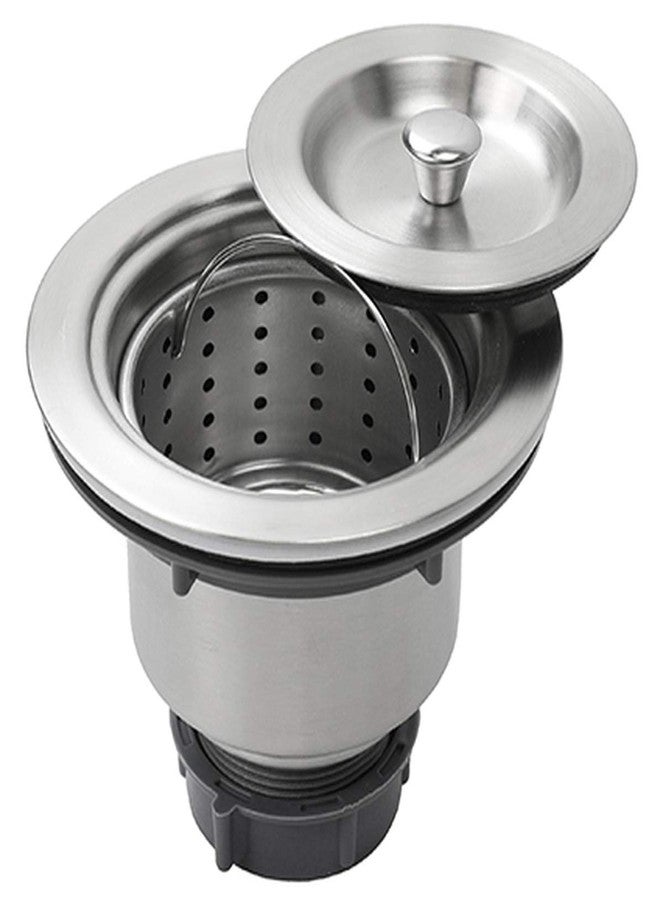 Metwin Stainless Steel Kitchen Sink Strainer with Lid | Removable Waste Basket | Anti-Clog Drain Filter | Rust-Resistant | Easy to Clean | Fits Standard Kitchen Sinks (4 Inch) - Image 1